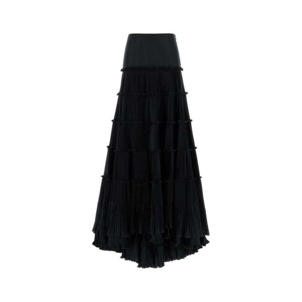 Blumarine Women Black Taffeta Skirt